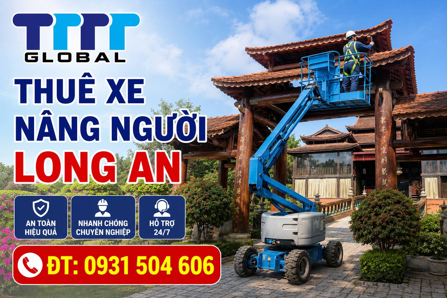 thuê xe nâng người Long an