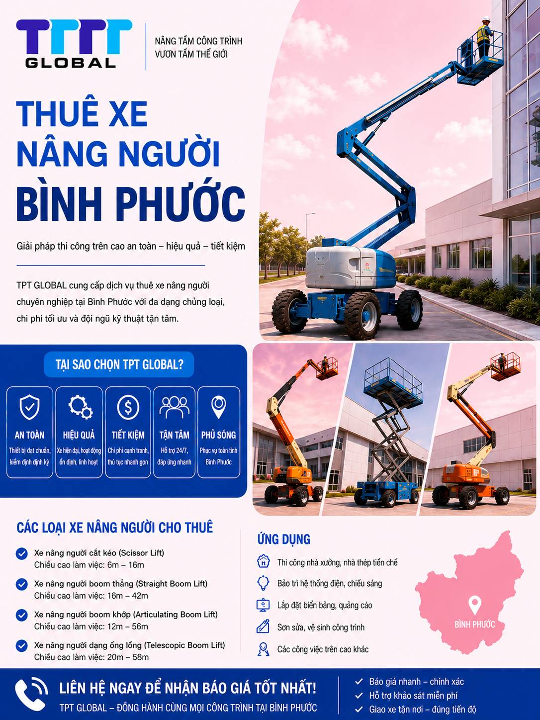 thuê xe nâng người bình phước
