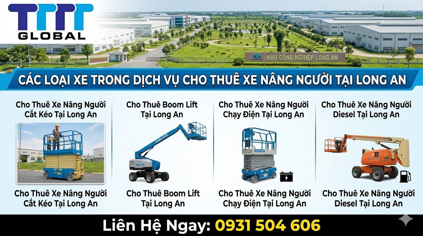 thuê xe nâng người Long an