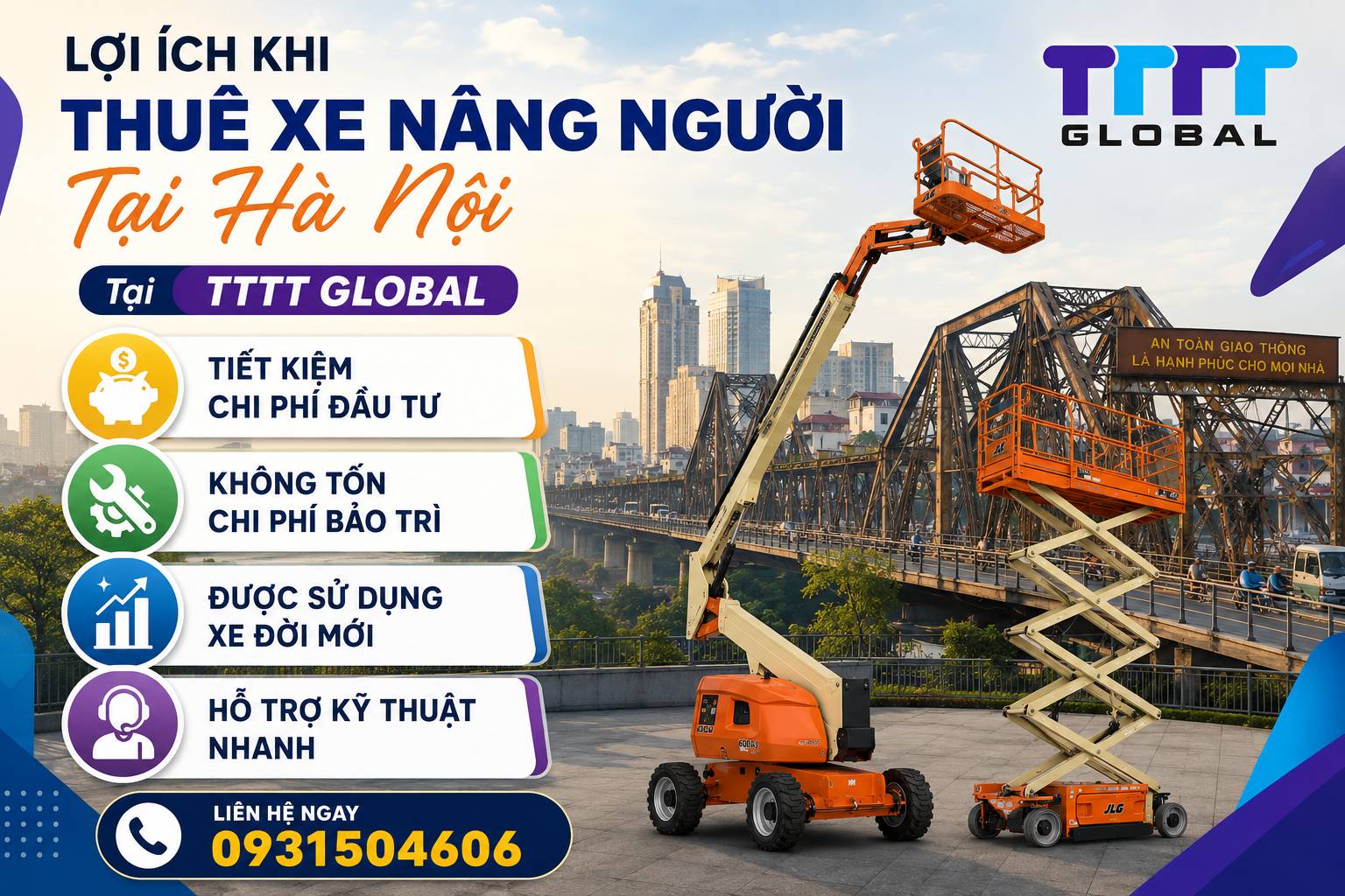 Thuê xe nâng người tại Hà Nội