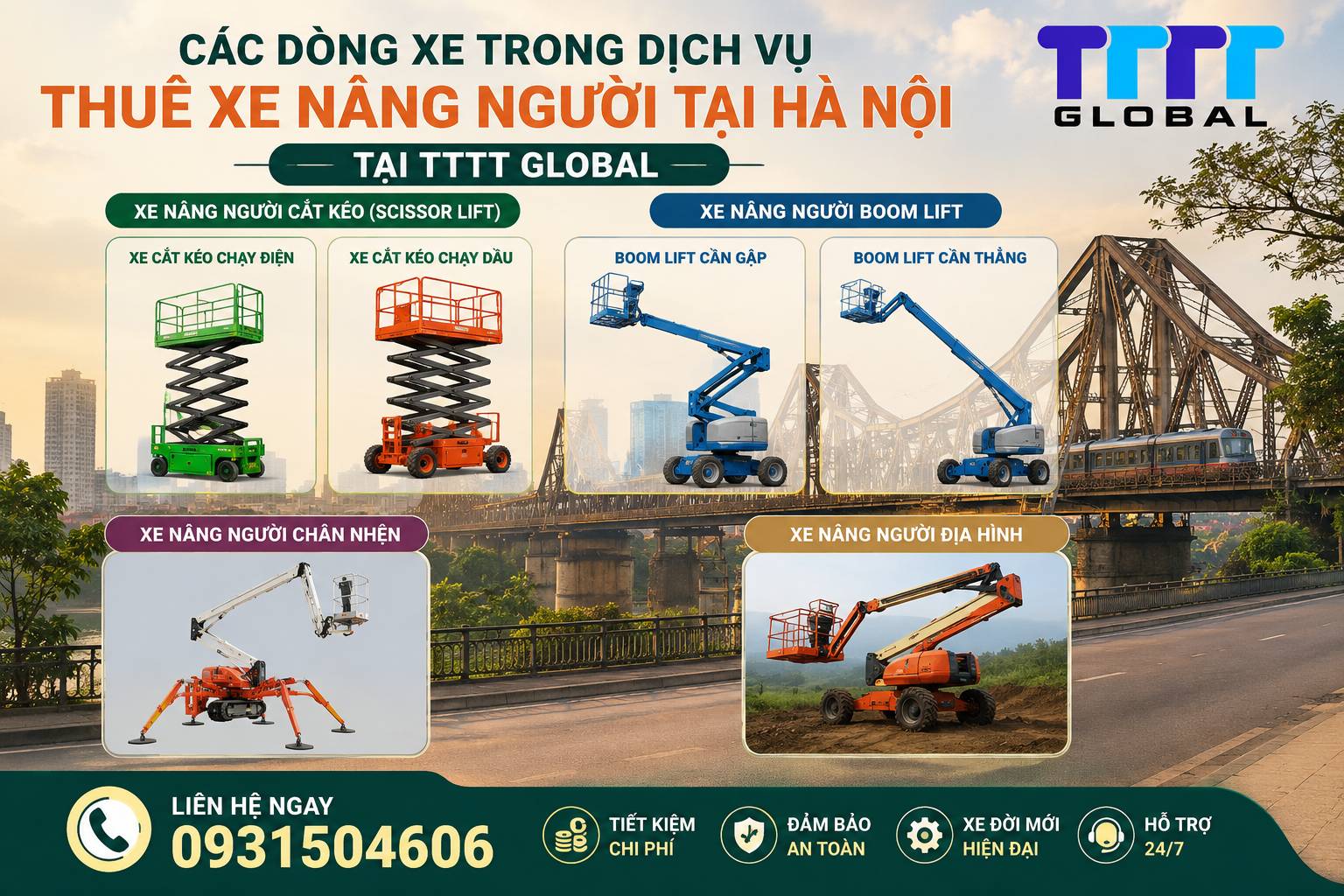 Thuê xe nâng người tại Hà Nội