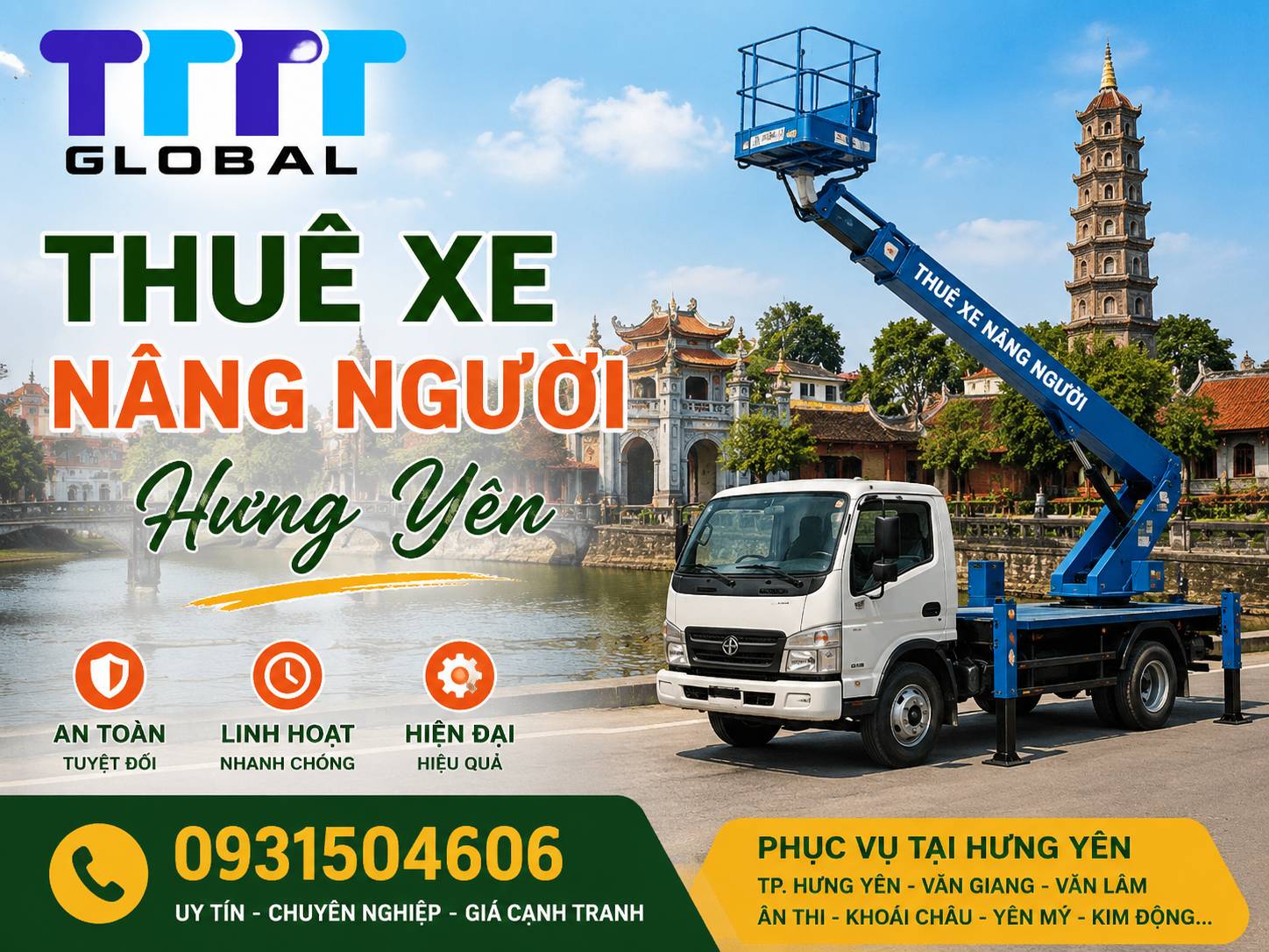 thuê xe nâng người Hưng Yên