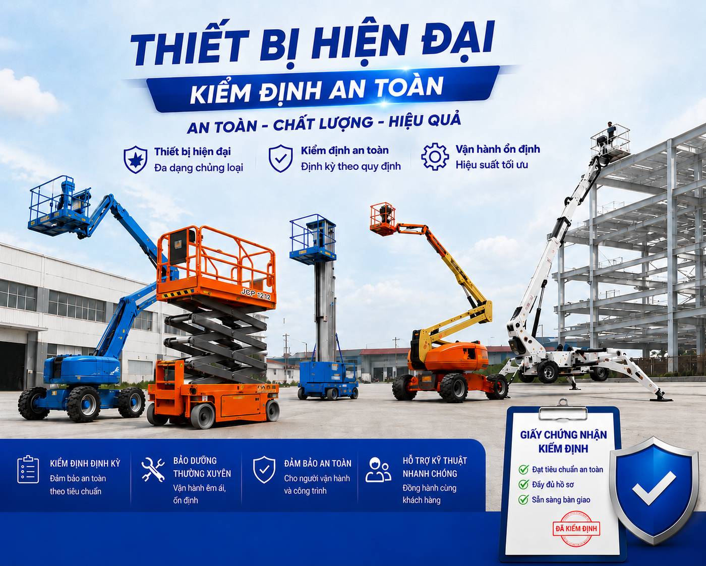 Giá thuê xe nâng người – bảng giá tham khảo rẻ, cạnh tranh tại TTTT GLOBAL giá thuê xe nâng người