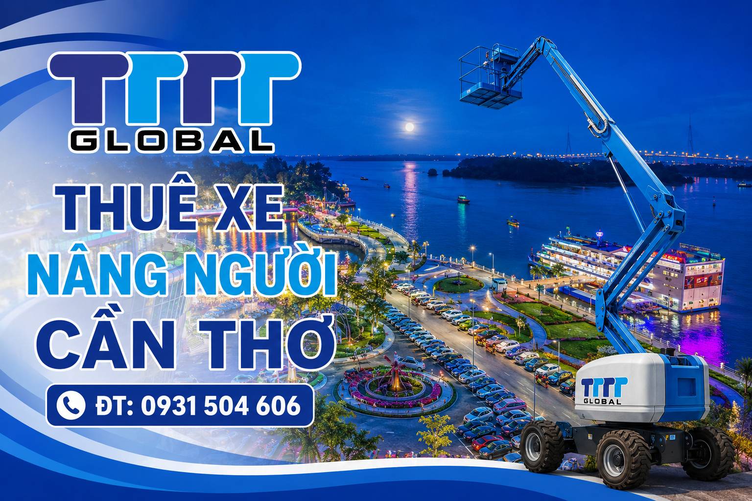 Thuê xe nâng người Cần Thơ Gần KCN nhất? Giá? Thuê xe nâng người Cần thơ