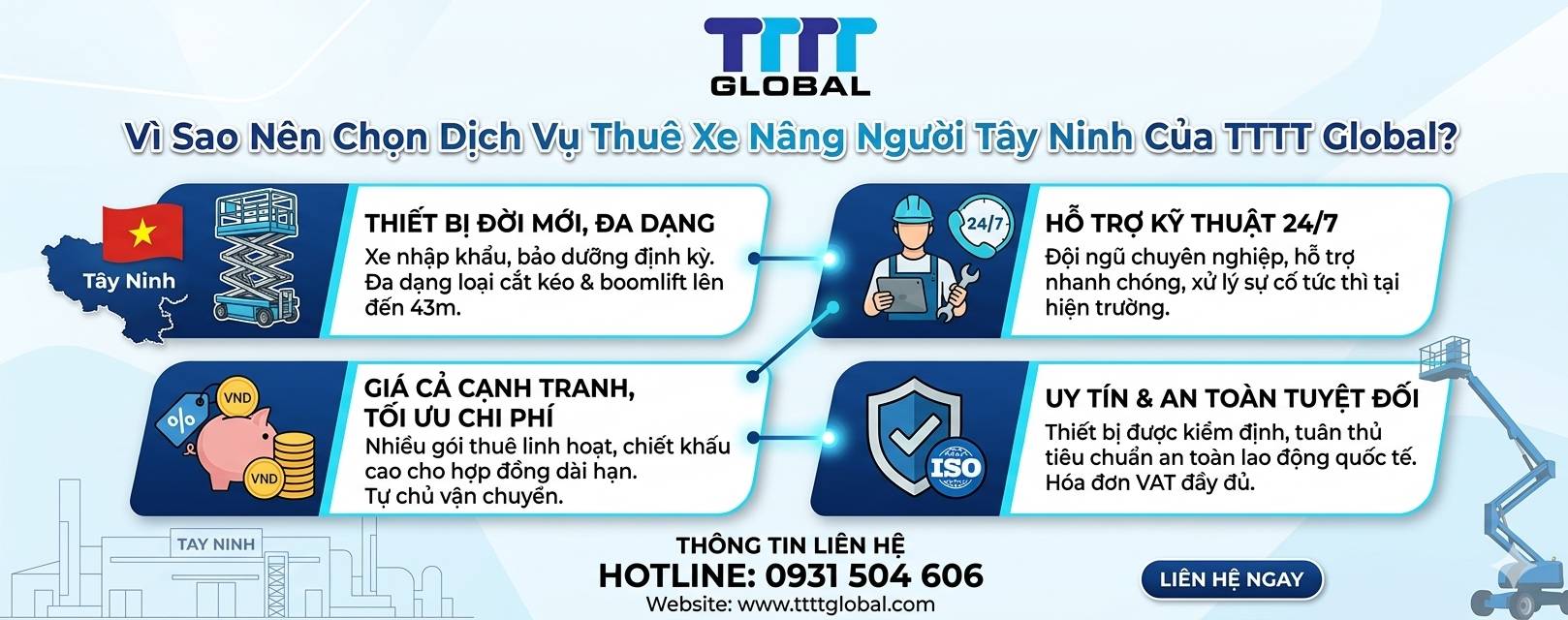 Thuê xe nâng người Tây Ninh