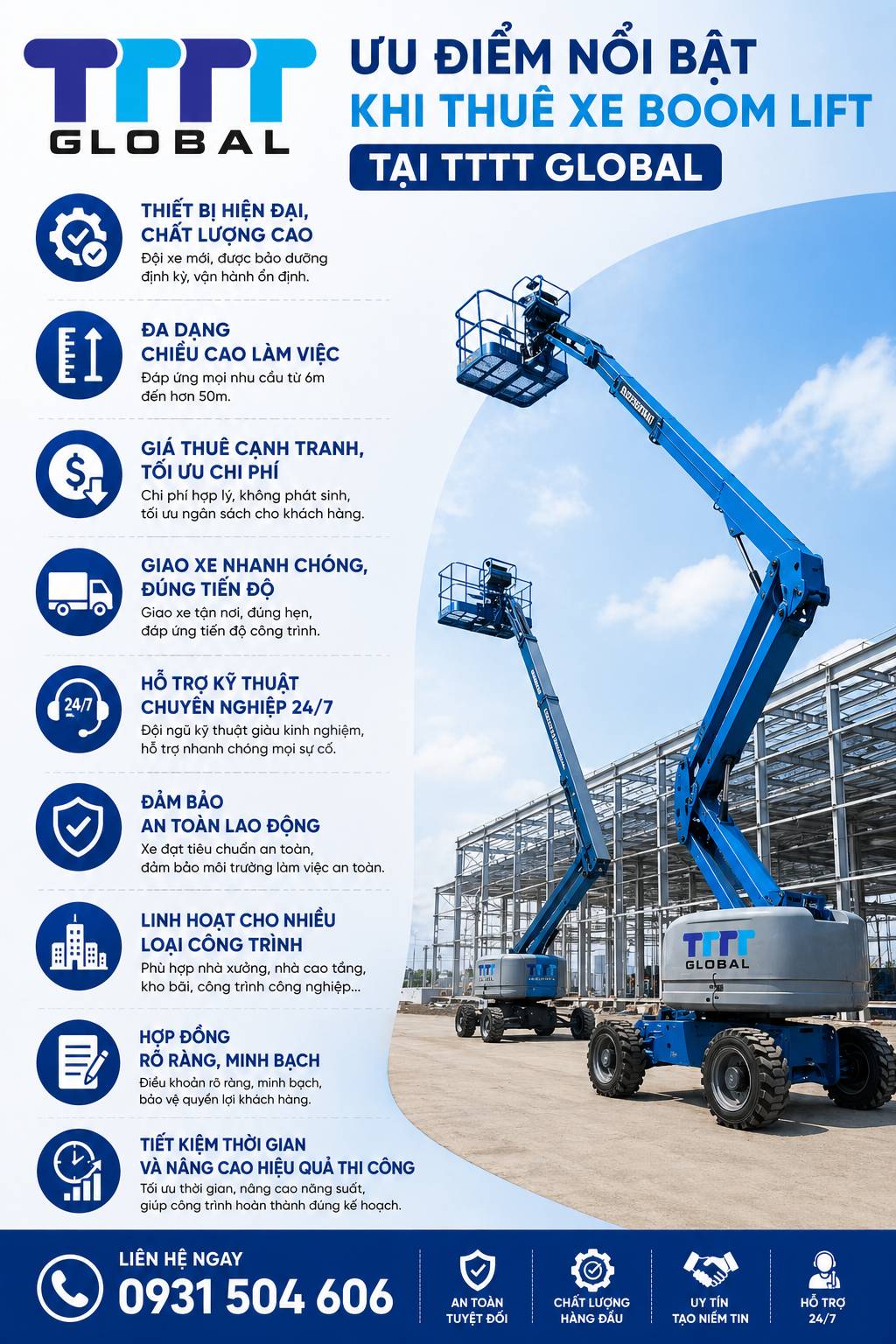 thuê xe nâng boom lift