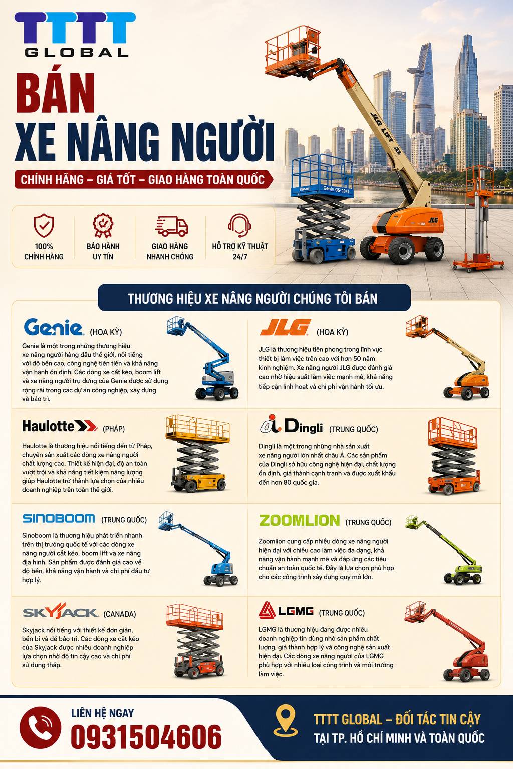 Bán xe nâng người