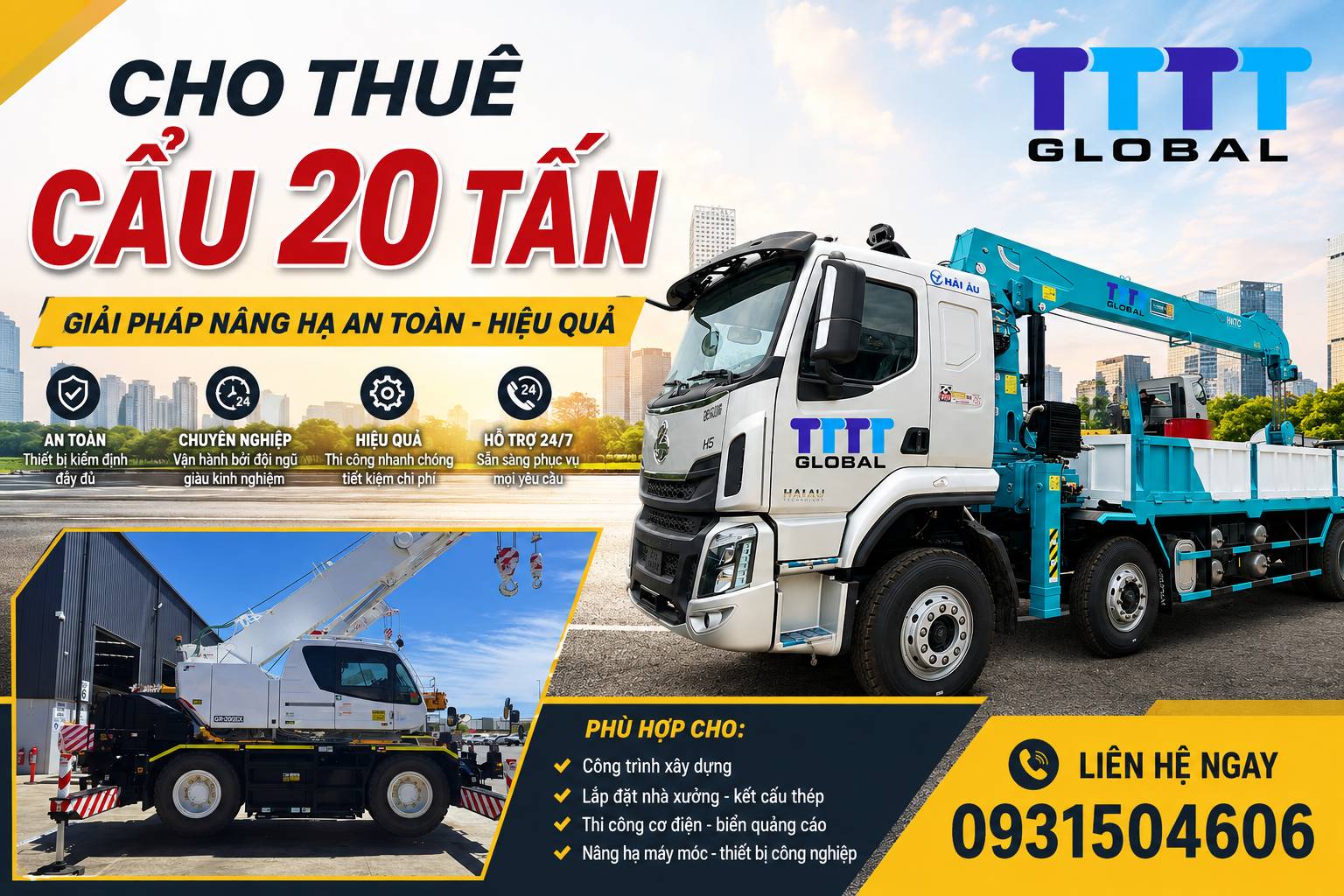 Cho thuê cẩu 20 tấn