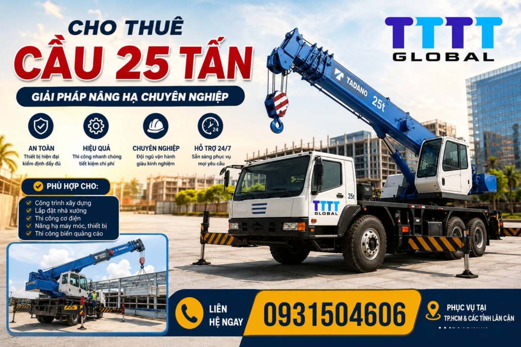 Cho thuê cẩu 25 tấn