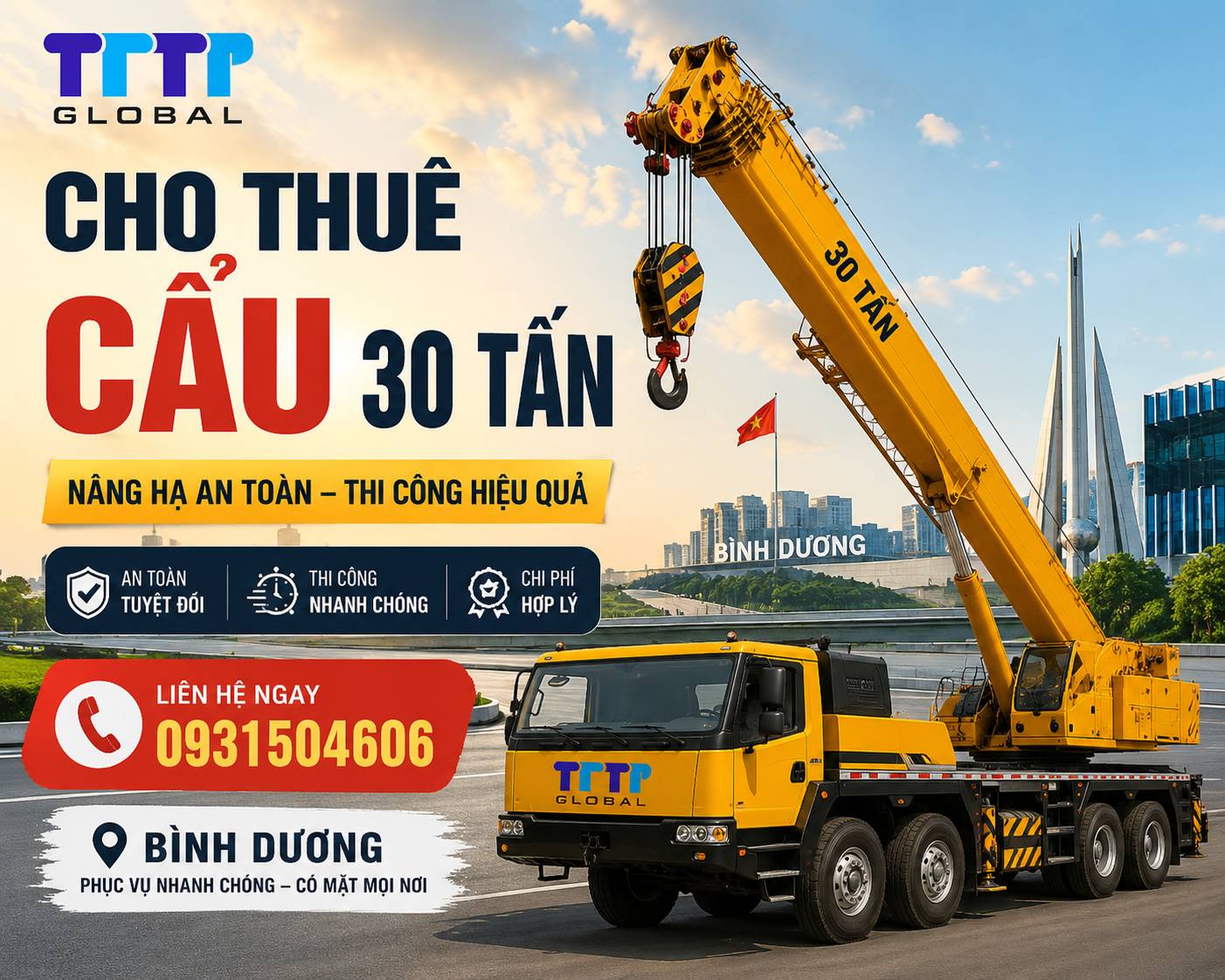 Cho thuê cẩu 30 tấn