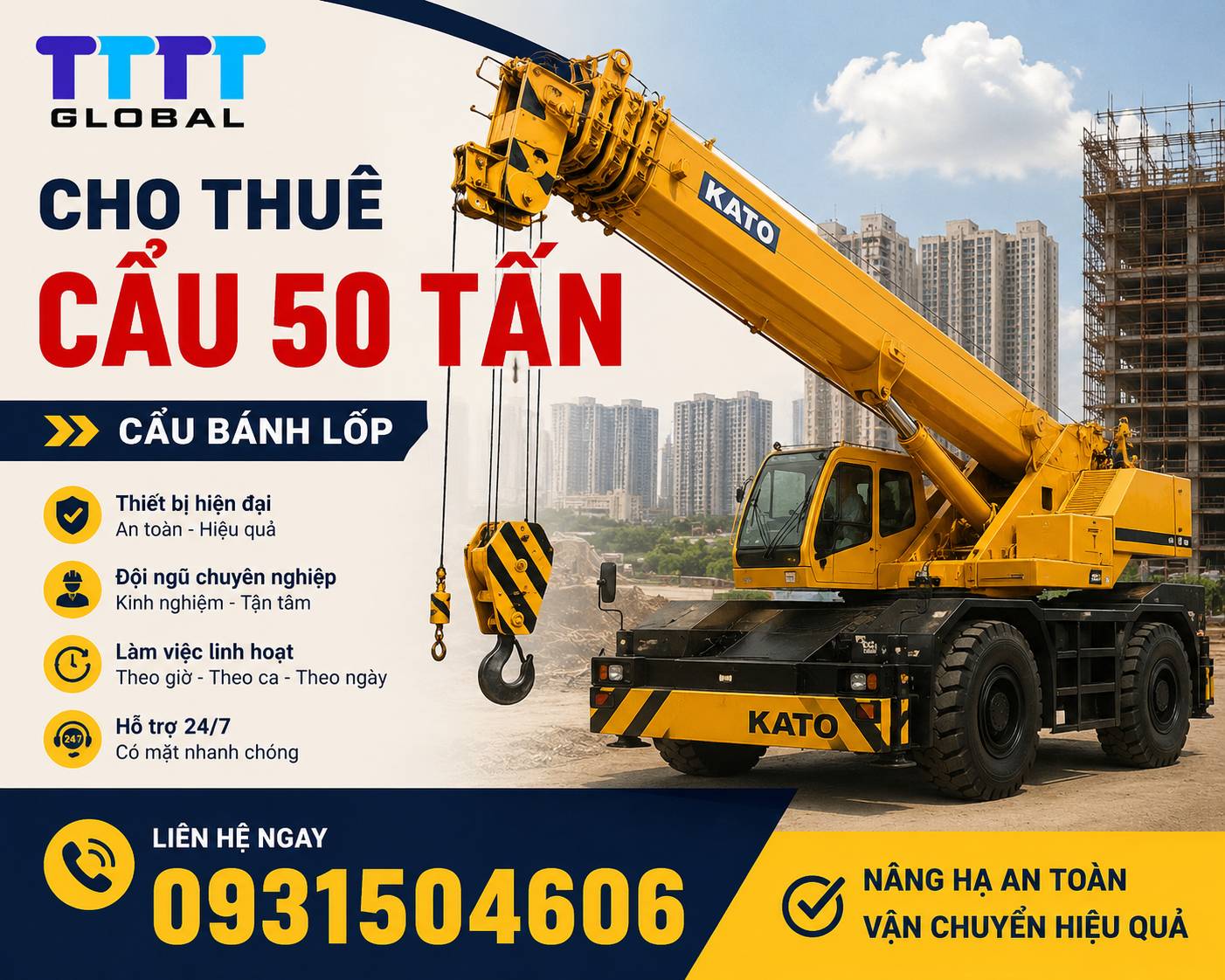 Cho thuê cẩu 50 tấn