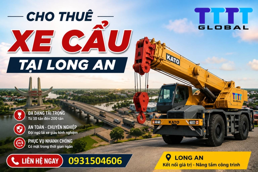 Cho thuê xe cẩu tại Long An