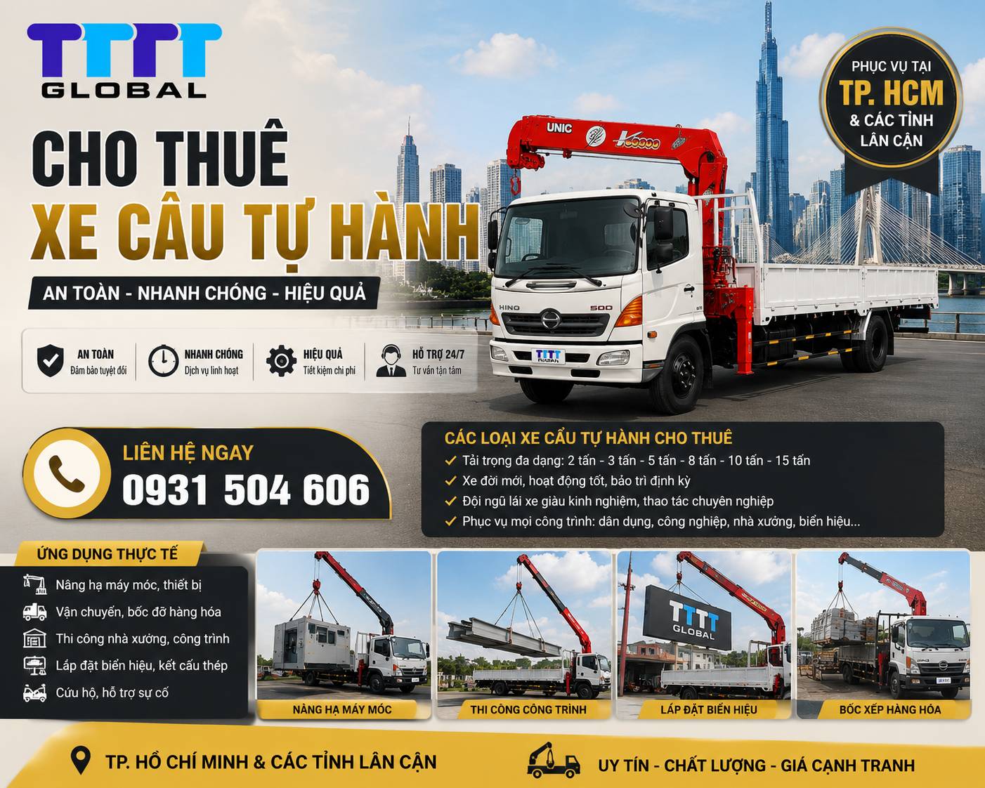 Cho Thuê Xe Cẩu Tự Hành – Giải Pháp Nâng Hạ 5-100m,5-500T? cho thue xe cau tu hanh 1