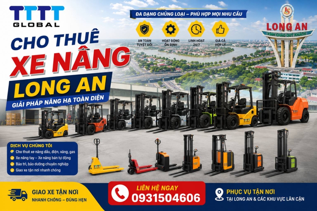 Cho thuê xe nâng Long An