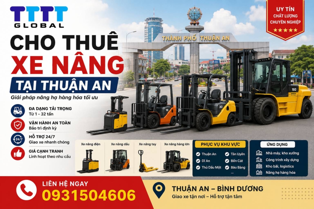 Cho thuê xe nâng tại Thuận An
