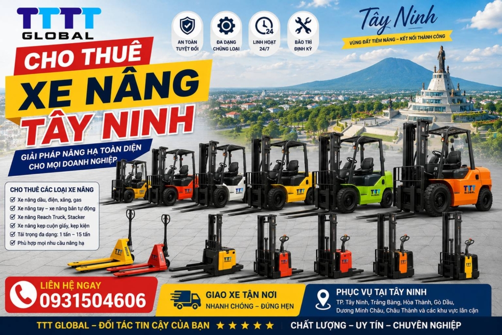 Cho thuê xe nâng Tây Ninh