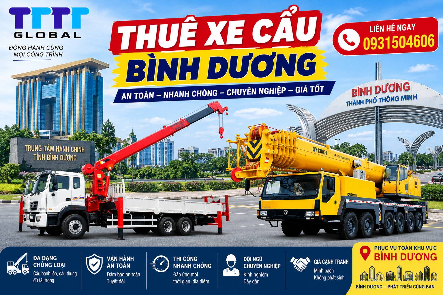 Thuê xe cẩu Bình Dương
