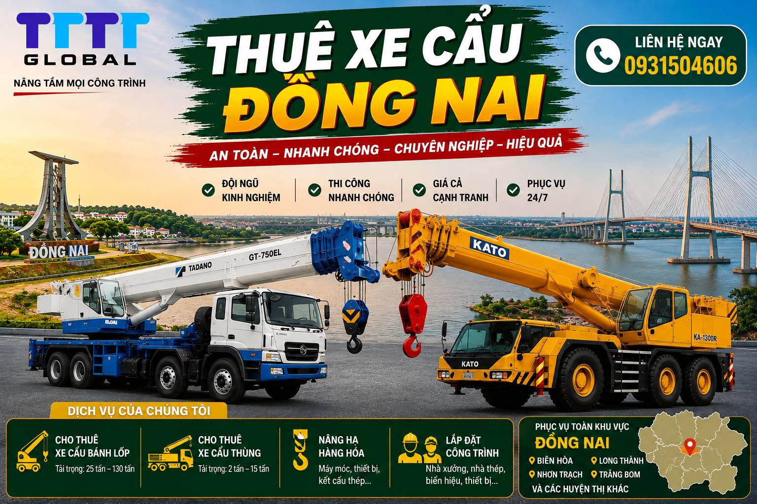 Thuê xe cẩu Đồng Nai 