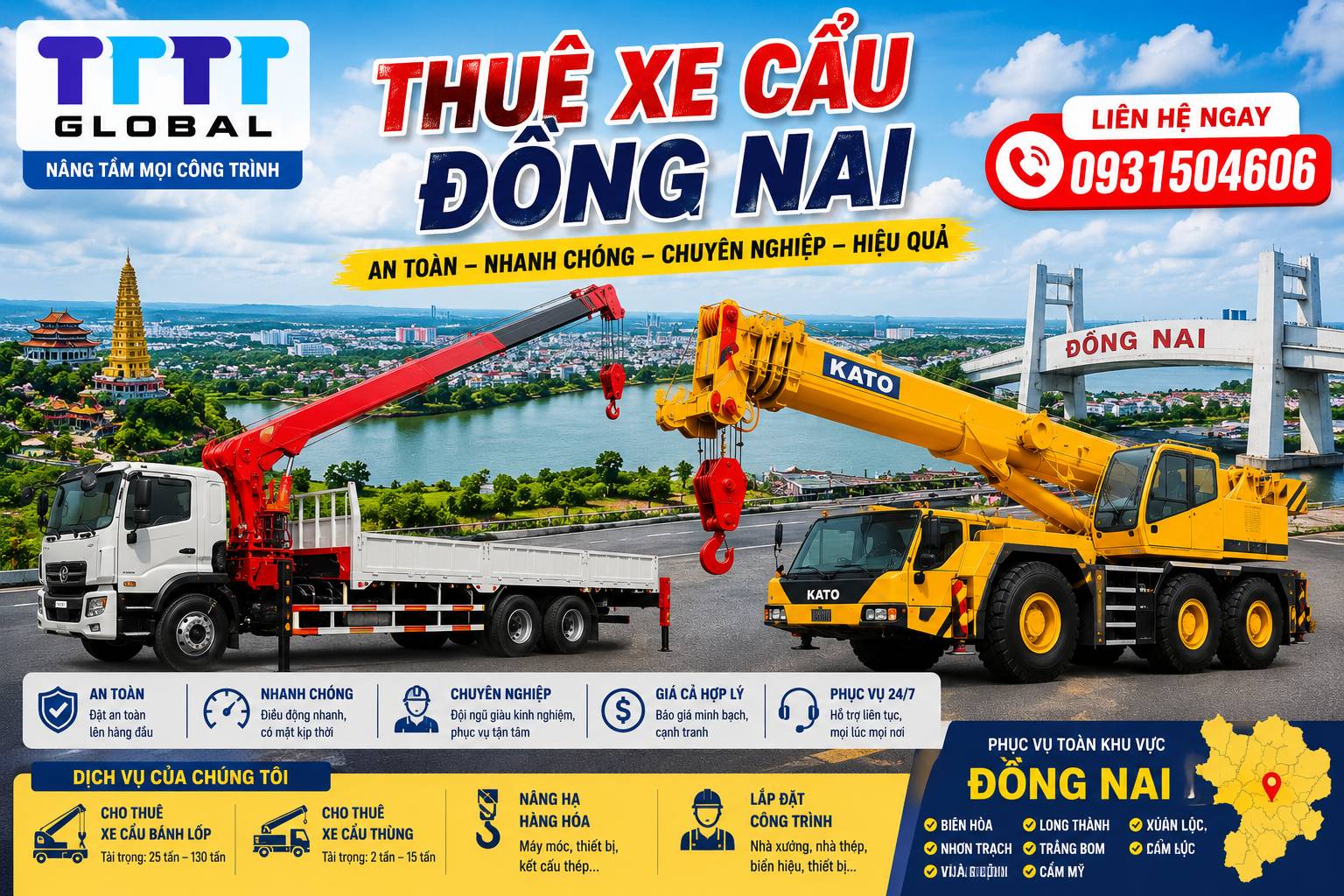 Thuê xe cẩu Đồng Nai