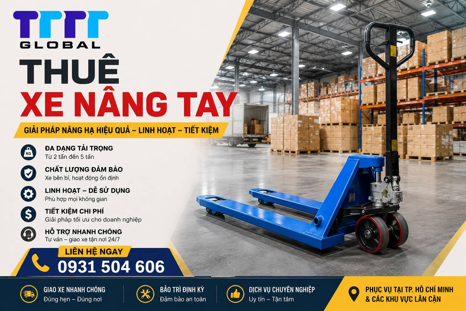 Thuê xe nâng tay 