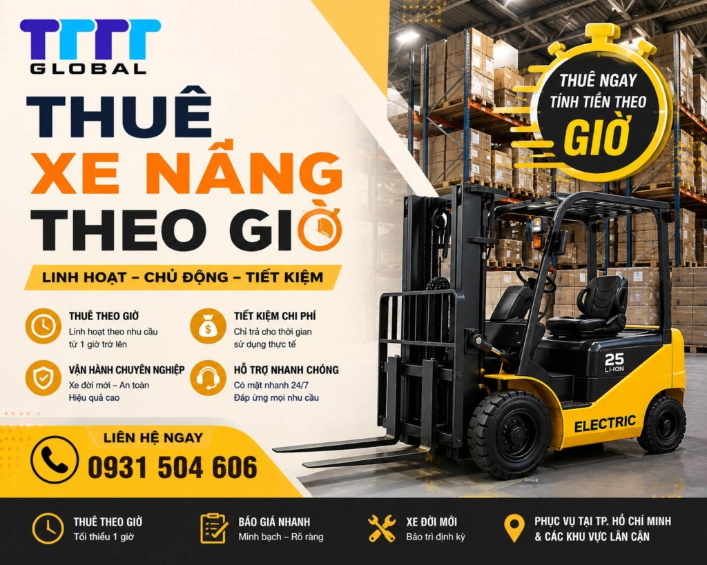 Thuê xe nâng theo giờ