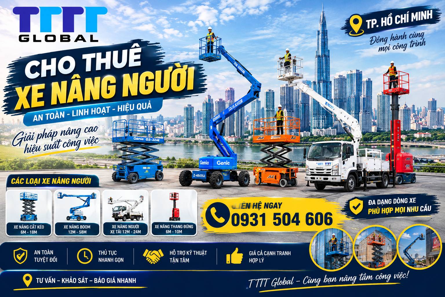 Cho thuê xe nâng người 